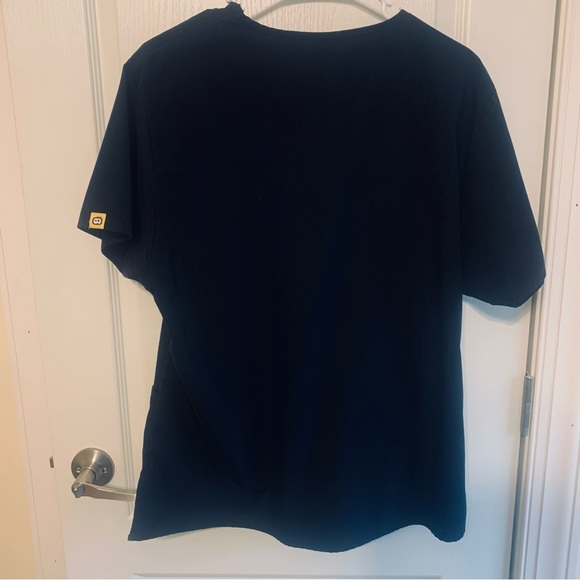 Working Gear Mens Scrub Top Size L Black - Picture 2 of 3